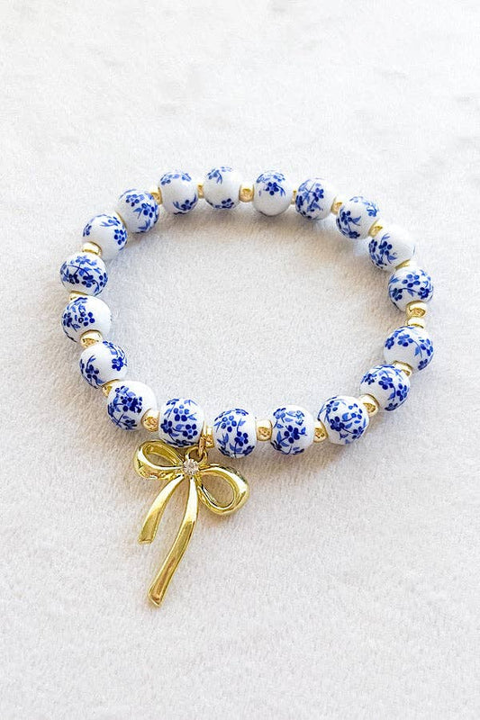 Jen Floral Bow Beaded Bracelets